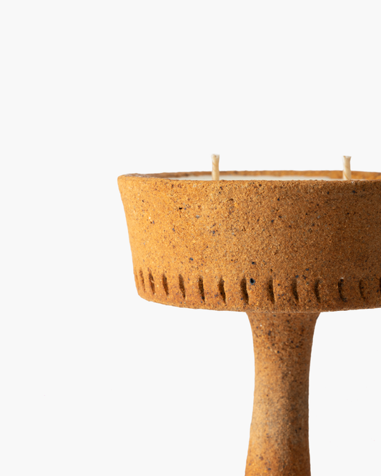 Dune Etch Handcrafted Art Candle-Tettacotta Clay