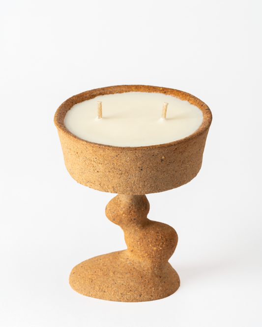 Dune Helix Handcrafted Art Candle-Tettacotta Clay