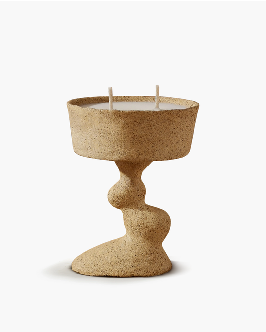 Dune Helix Handcrafted Art Candle-Tettacotta Clay